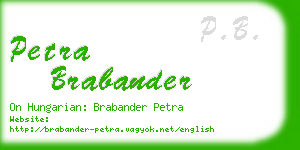 petra brabander business card